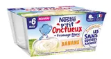 P'tit onctueux banane sans sucre ajouté - dès 6 mois, Nestlé (4 x 90 g)
