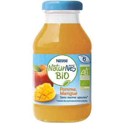 Jus pomme mangue BIO - dès 6 mois, Naturnes Nestlé (200 ml)