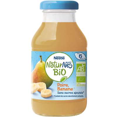 Jus poire banane BIO - dès 6 mois, Naturnes Nestlé (200 ml)