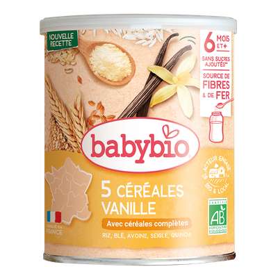 Céréales vanille avec quinoa BIO - dès 6 mois, Babybio (220 g)