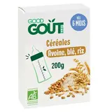 Avoine, blé et riz BIO - dès 6 mois, Good Goût (200 g)