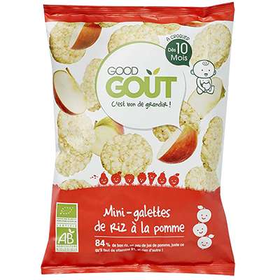 Mini galettes de riz à la pomme BIO - dès 10 mois, Good Goût (40 g)