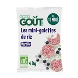 Mini galettes de riz à la myrtille BIO - dès 10 mois, Good Goût (40 g)