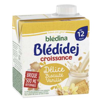 Blédidéj croissance délice biscuité vanille - dès 12 mois, Blédina (500 ml)