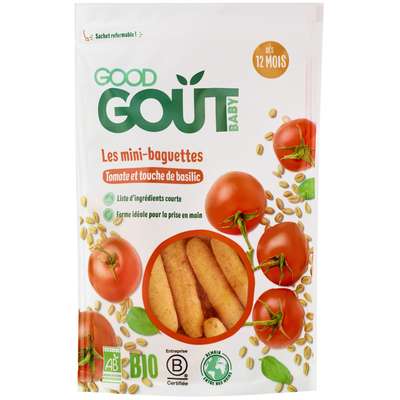 Mini-baguettes à la tomate BIO - dès 12 mois, Good Goût (70 g)