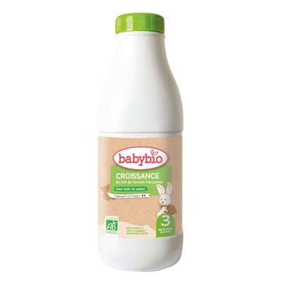 Croissance Liquide - Formule au Lait de Vache français BIO - dès 10 mois, Babybio (25 cl)