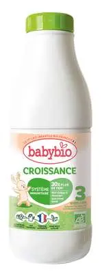Croissance liquide - formule au lait de vache français BIO - dès 10 mois, Babybio (1 L)
