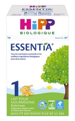 Lait 1 essential BIO 0-6 mois, Hipp (600 g)