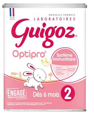 Lait 2ème âge Optipro poudre - de 6 à 12 mois, Guigoz (830 g)