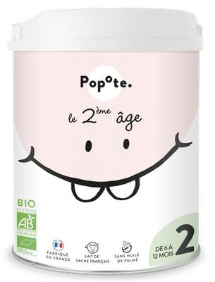 Lait infantile BIO - de 6 à 12 mois, Popote (800 g)