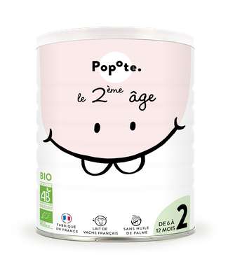 Lait infantile BIO - de 6 à 12 mois, Popote (Format compact - 400 g)