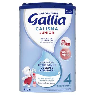 Lait de Croissance Calisma junior 4 - dès 18 Mois, Gallia (830 g)