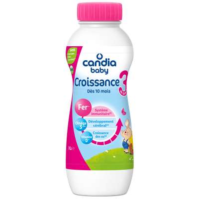 Lait de croissance 3 de 10 à 24 mois, Candia Baby (1 L)