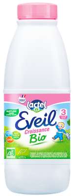 Lait Eveil croissance nature 3 BIO - dès 10 mois, Lactel (1 L)