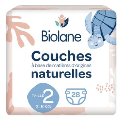 Couches éco responsable T2 / 3-6kg, Biolane (X28)