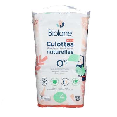 Couches culottes écologiques T4 / 8-15kg,  Biolane (x 42)