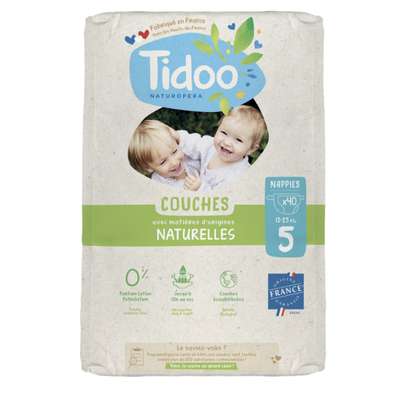Couches écologiques T5/12-25kg, jumbo, Tidoo Nature (40 couches)