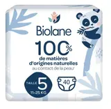 Couches éco responsable T5 / 11-25kg,  Biolane (x 40)