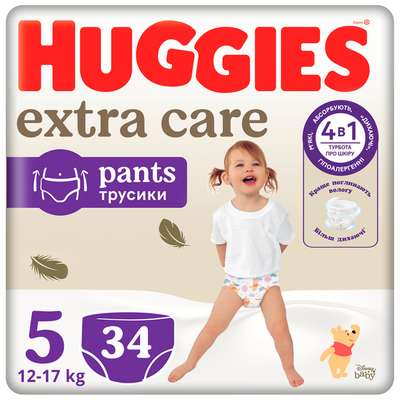 Culottes extra care T5 - 12-17kg, Huggies (x 34)