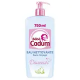 Lotion bébé nettoyante hypoallergénique sans rinçage, Cadum (750 ml)