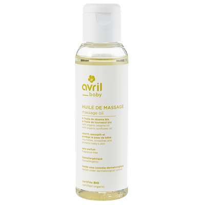 Huile de massage bébé certifié BIO, Avril (100 ml)