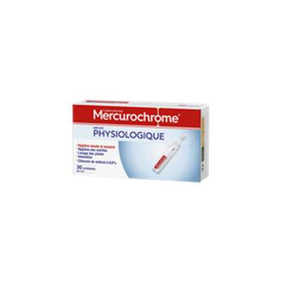 Sérum physiologique, Mercurochrome (30 x 5 ml)