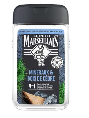 Gel douche minéraux & bois de cèdre, Le Petit Marseillais (250 ml)