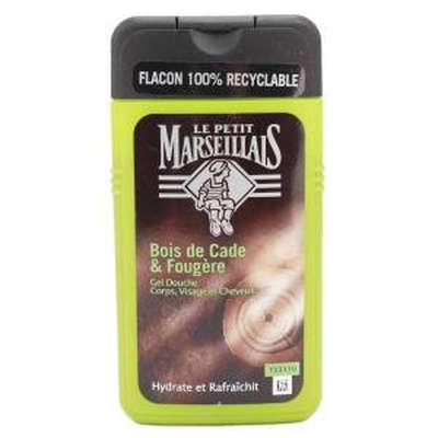 Gel douche extra doux parfum bois de cade et fougère, Le Petit Marseillais (250 ml)