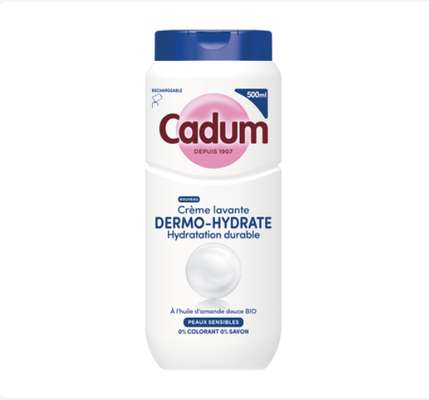 Crème lavante hydratation, Cadum (500 ml)