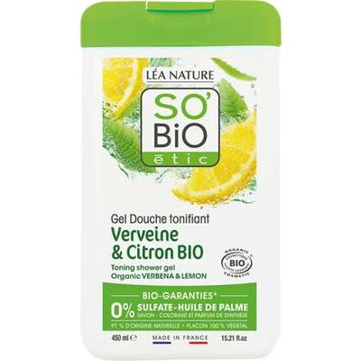 Gel douche tonifiant verveine/citron, So'Bio Etic (450 ml)