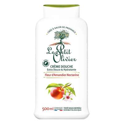 Crème de douche Fleur d'amandier Nectarine, Le petit olivier (500 ml)