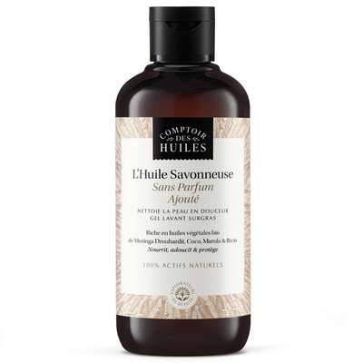 L'Huile Savonneuse - Sans parfum ajouté Bio, Comptoir des huiles (250 ml)