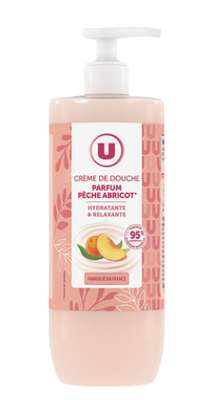 Crème de douche pêche abricot, U (750 ml)