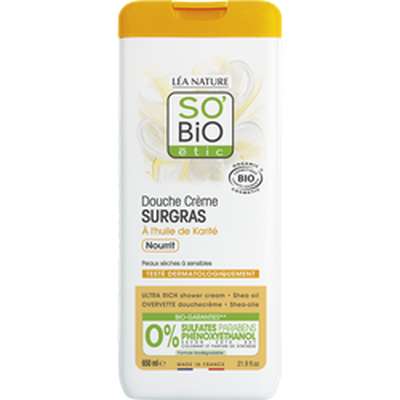Douche crème surgras à l'huile de karité BIO, So'Bio Etic (650 ml)