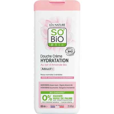 Douche crème hydratation à l'amande bio, So'Bio Etic (650 ml)