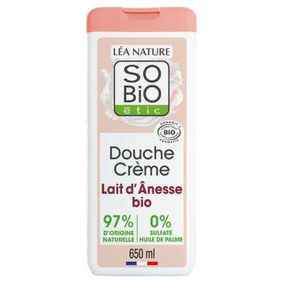 Douche crème au lait d'ânesse BIO, So'Bio Etic (650 ml)