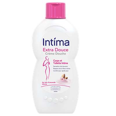 Crème de douche extra douce coprs et toilette intime, Intima   (500 ml)