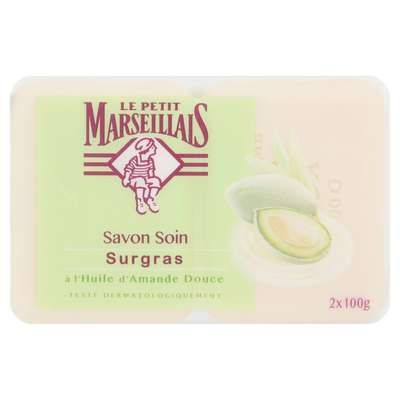 Savon surgras huile d'amande douce, Le Petit Marseillais ( 2 x 100 g)