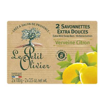 Savon extra doux verveine citron, Petit Olivier (2 x 100 g)