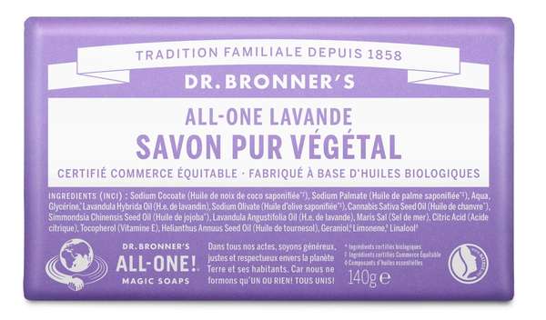 Pain de savon - Lavande, Dr Bronner's (140 g)