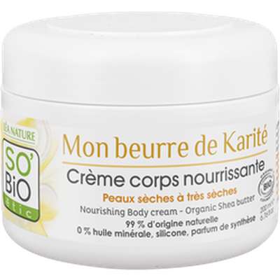 Crème corps nourrissante mon beurre de karité, So Bio (200 ml)