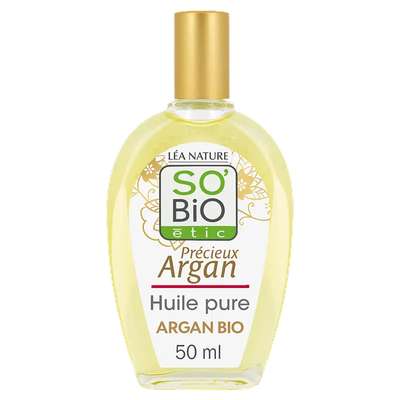 Huile pure d'argan Précieux Argan BIO, So'Bio Etic (50 ml)