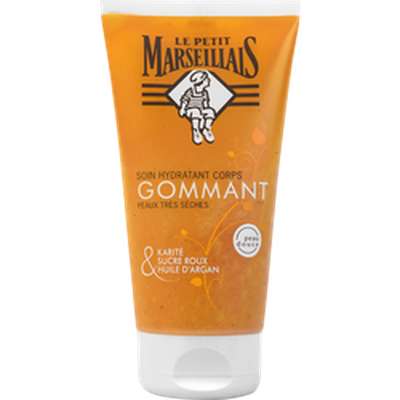 Soin gommant pour le corps hydratant pour peaux très sèches, Le Petit Marseillais (150 ml)