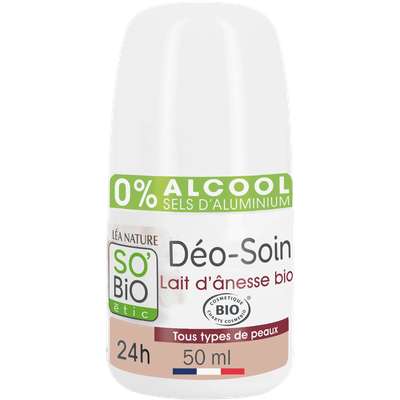 Déodorant bille douceur au lait d'ânesse BIO, So'Bio Etic (50 ml)