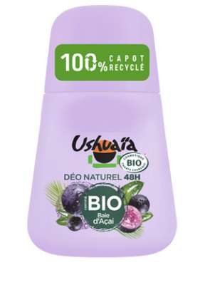 Déodorant bio bille Açaï bio 48h, Ushuaia (50 ml)
