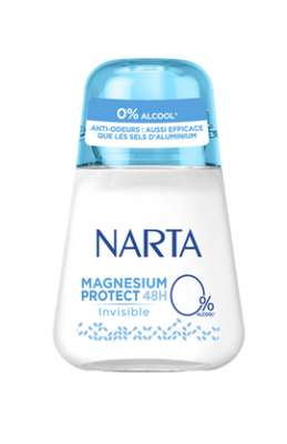 Déodorant magnésium protect 48h invisible 0%, Narta (50 ml)