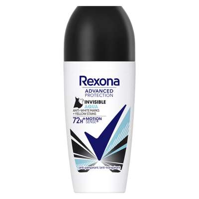 Déodorant Bille Invisible Aqua, Rexona (45 ml)