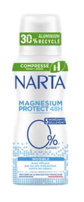 Déodorant compressé magnesium protect invisible, Narta (100 ml)
