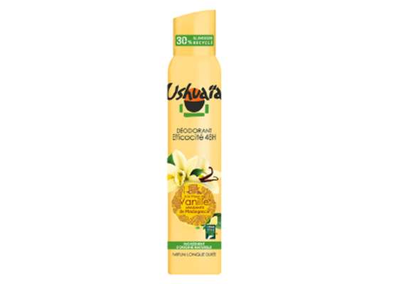 Déodorant spray à la fleur de vanille apaisante de Polynésie, Ushuaïa (200 ml)