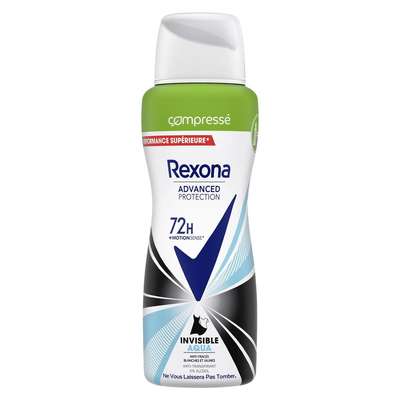 Déodorant Anti trace Invisible Aqua, Rexona (100 ml)